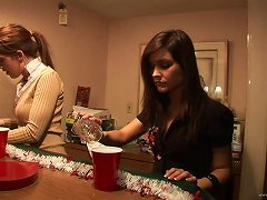 Free Porn Alluring Brunette Lesbian With Natural Tits Getting Drunk In Homemade Porn